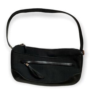 Ellen Tracy black canvas shoulder bag